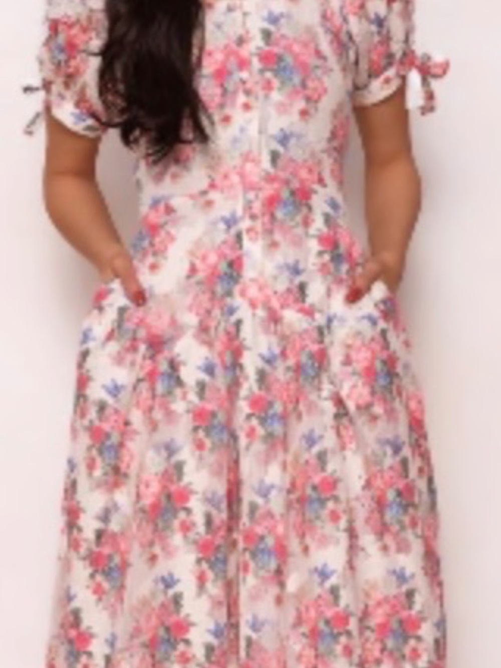 Ivy City Co Lizzy Midi Dress in Pink Floral Size L NWT - Picture 9 of 14